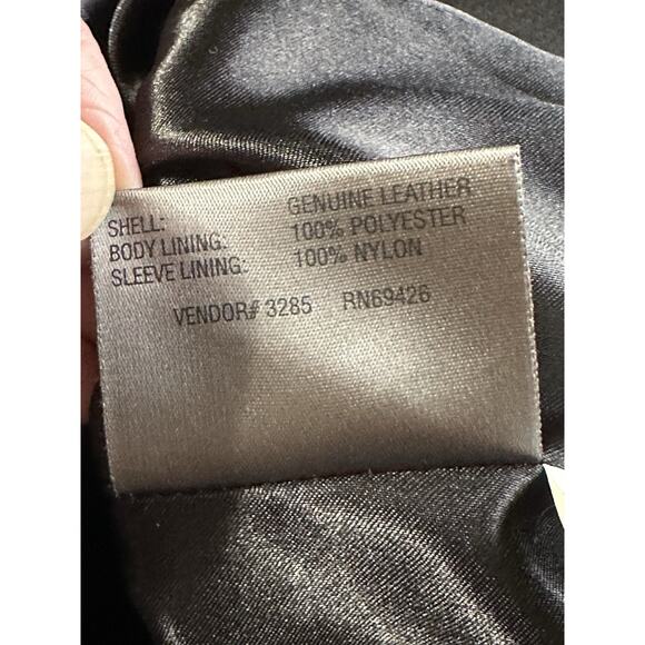 Wilson’s Genuine Leather Women’s Sz L Pelle Studio Black Blazer Jacket Coat - Picture 15 of 16